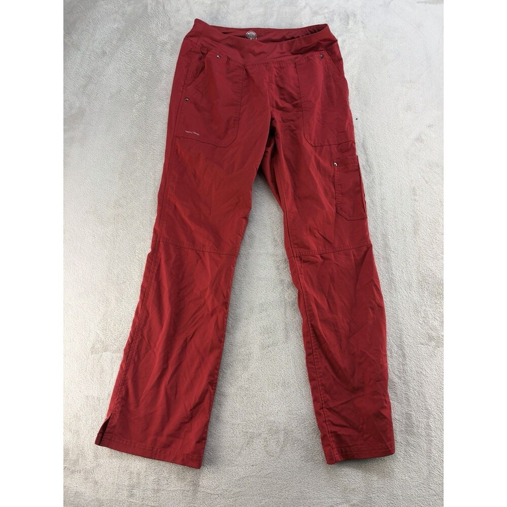 Healing Hands Scrub Pants Womens Small Red Medical Pocket